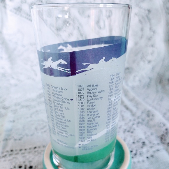 COLLECTIBLE MAY 4, 2002 KENTUCKY DERBY GLASS 128TH DERBY CHURCHILL DOWNS 5.25" - Picture 3 of 10